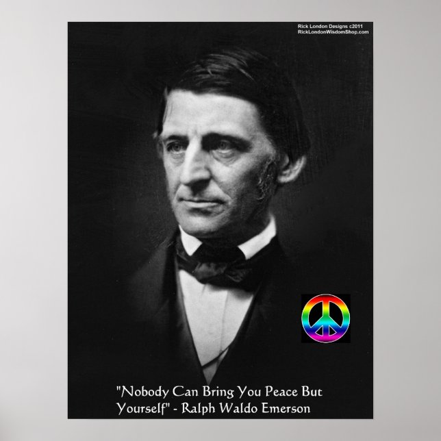Emerson "Peace Yourself" - Zitat-Poster zur Weishe Poster (Vorne)