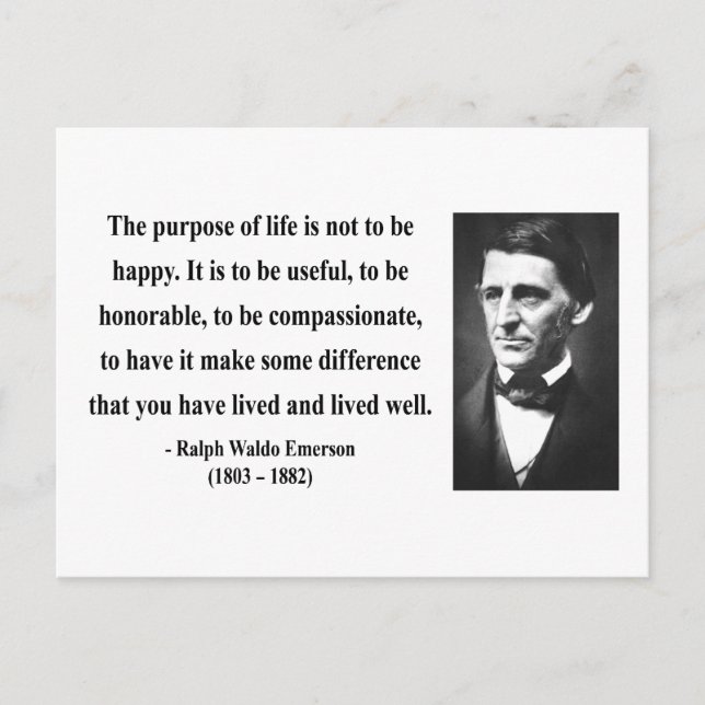 Emerson Quote 5b Postkarte (Vorderseite)