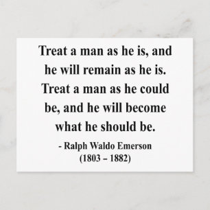 Emerson Quote 9a Postkarte