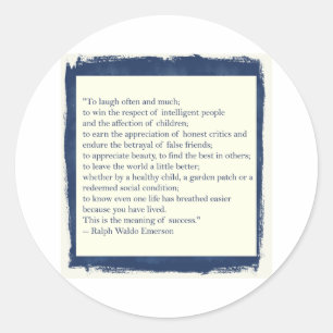 Emerson Quote Runder Aufkleber