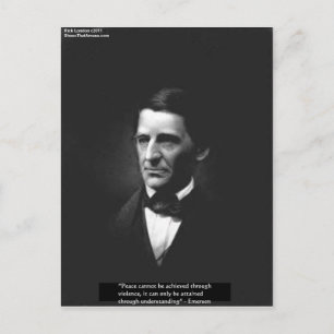 Emerson "Verständnis" Friedenszitate Geschenke & K Postkarte