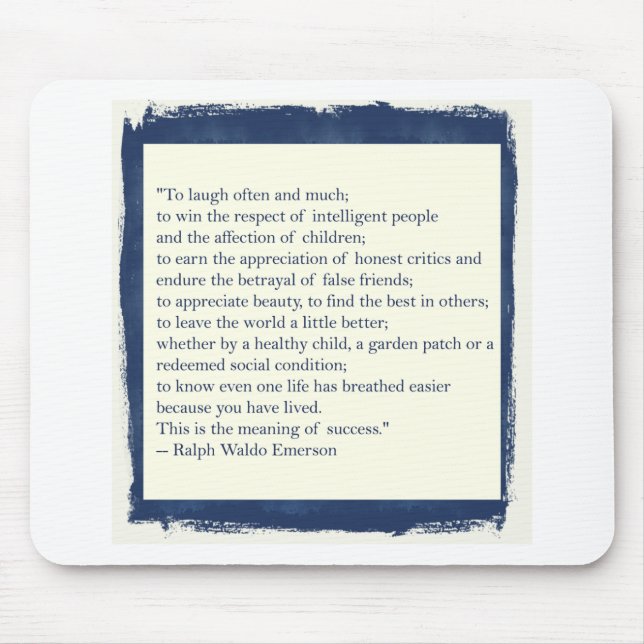 Emerson-Zitat Mousepad (Vorne)