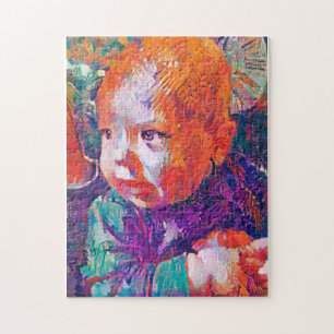 émerveillement aux yeux d'un bébé puzzle fantaisis