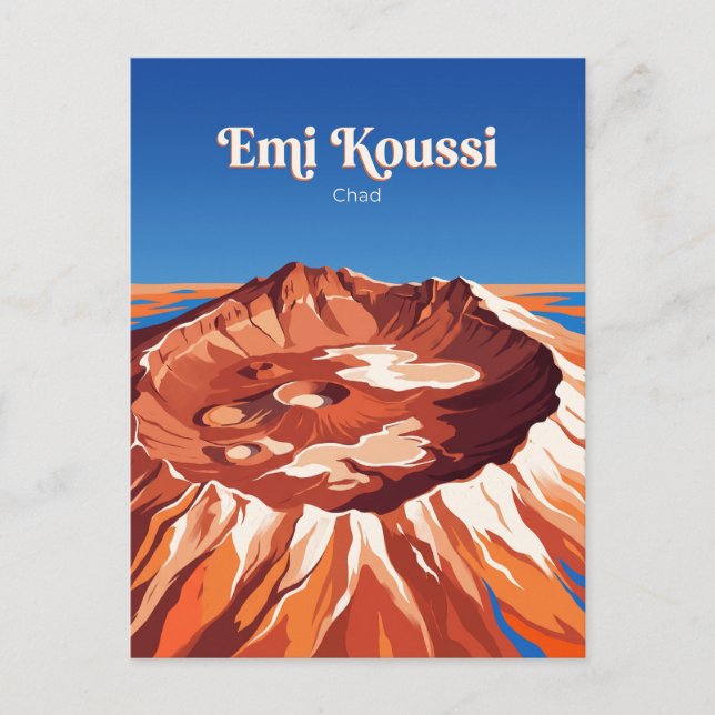 Emi Koussi Vulkan Tschad Postkarte (Vorderseite)