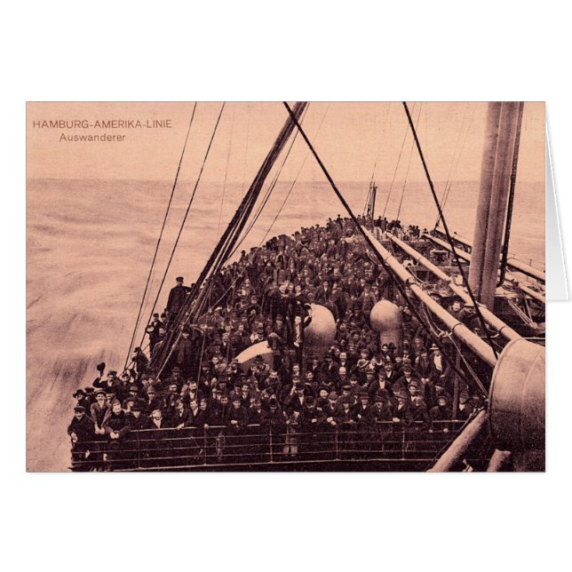 Emigranten 1910 Hamburgs Amerika Linie Auswanderer (Vorderseite (Horizontal))
