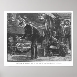 Emigrantenschiff zur Zeit der irischen Hungersnot Poster