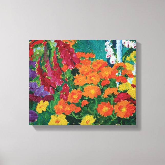 Emil Nolde - Garten der Blume Kunstgedicht Leinwanddruck (Vorderseite)