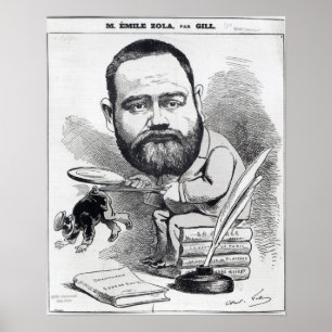 Emile Zola als Naturwissenschaftler, von Poster