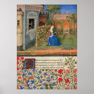 Emilia in Rosegarden Mittelalterliche Ausleuchtung Poster