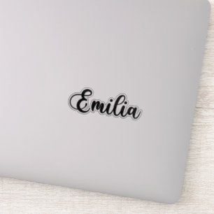 Emilia Name - Handgeschriebene Kalligrafie Aufkleber