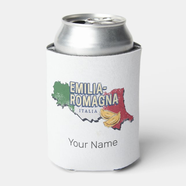 Emilia Romagna Flag Italien Retro Region Karte Vin Dosenkühler (Kanne Vorderseite)