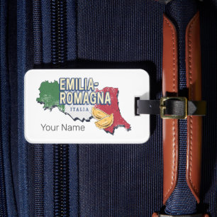 Emilia Romagna Flagge Italien Retro Region Karte V Gepäckanhänger