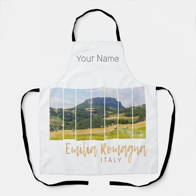 Emilia-Romagna Landschaft Italien Vintag Souvenir Schürze (Vorderseite)