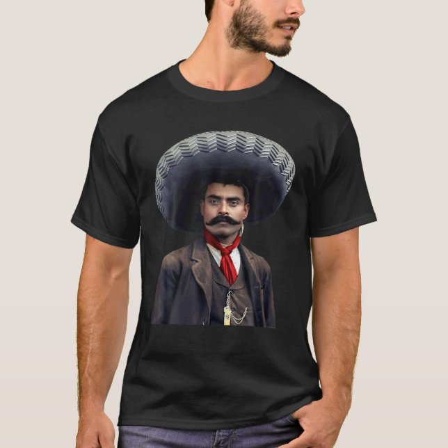 Emiliano Zapata Mexico Berühmtes Gefechtsportrait T-Shirt (Vorderseite)