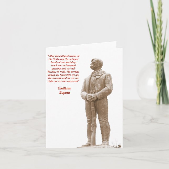 Emiliano Zapata Zitat 2-Notenkarte Karte (Vorderseite)