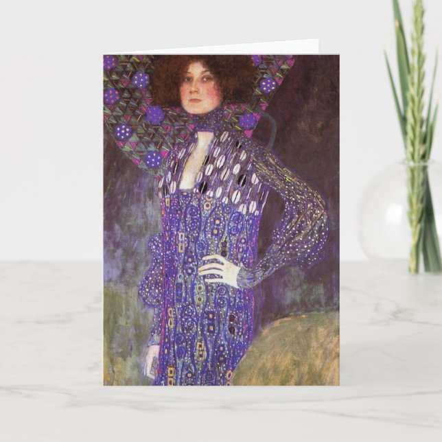 Emilie Floege vorbei: Gustav Klimt Karte (Vorderseite)
