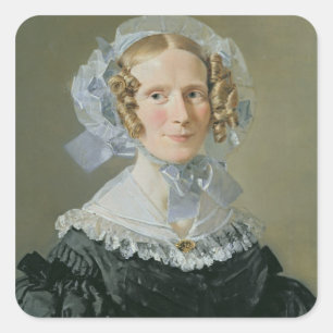 Emilie Kessel 1839 Quadratischer Aufkleber