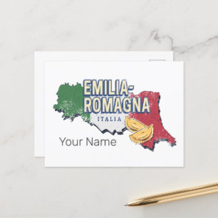 Émilie Romagne Drapeau Italie Retro Carte Région V