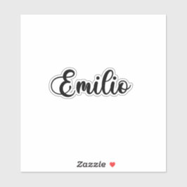 Emilio Name - Handgeschriebene Kalligrafie Aufkleber