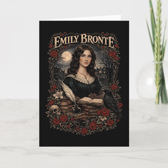 Emily Brontë Feiertagskarte (Vorderseite)