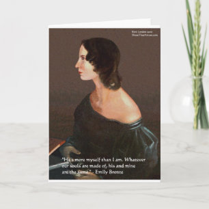 Emily Bronte "Souls Same" Liebe Kostenvoranschlag  Karte