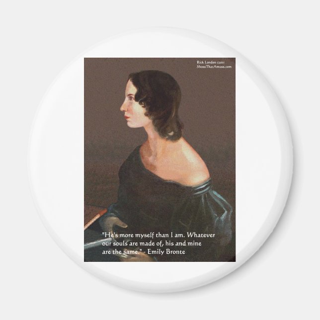 Emily Bronte "Souls Same" Liebe Kostenvoranschlag  Magnet (Vorne)