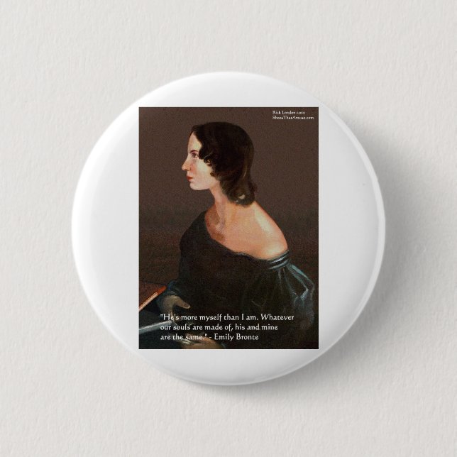 Emily Bronte "Souls Same" Love Quote Gifts & Cards Button (Vorderseite)