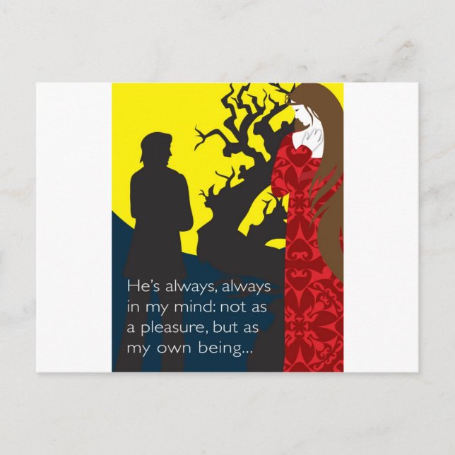 Emily Bronte / Wuthering Height Geschenkdesign mit Postkarte (Vorderseite)