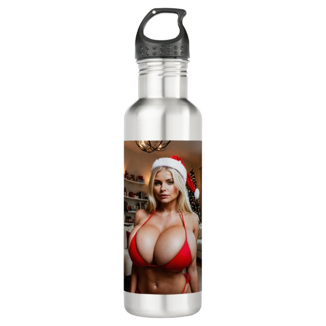 Emily Curvee Weihnachtswasserflasche Edelstahlflasche (Vorderseite)