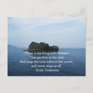 Emily Dickenson Inspirational QUOTE für die Heilun Postkarte