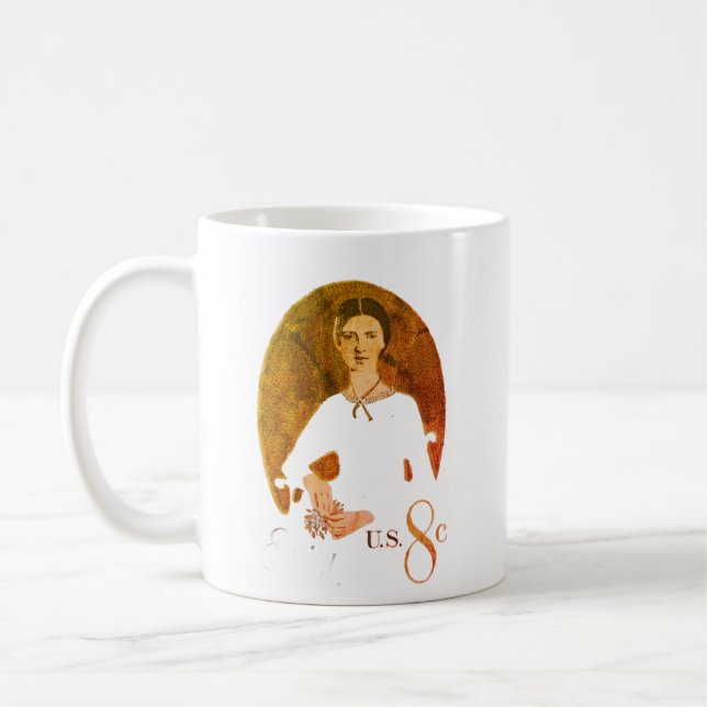 Emily Dickinson Briefmarke Kaffeetasse (Links)