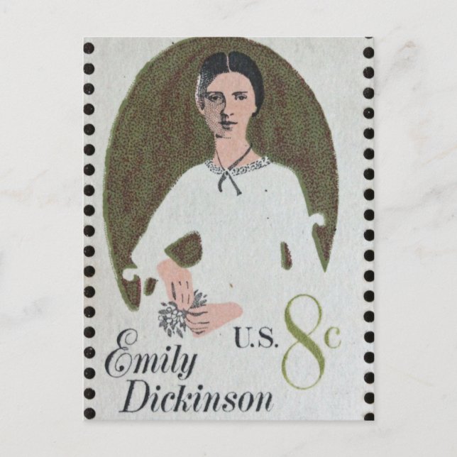 Emily Dickinson Briefmarke Postkarte (Vorderseite)