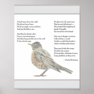 Emily Dickinson "Im Garten" Gedichtposter Poster