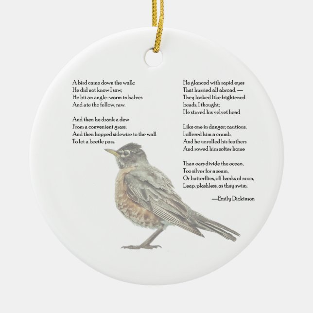 Emily Dickinson "In Garden" Gedicht Keramik Ornament (Vorne)