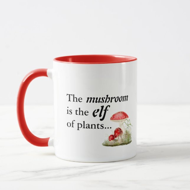 Emily Dickinson "Mushroom is the Elf of Pflanze" Tasse (Links)