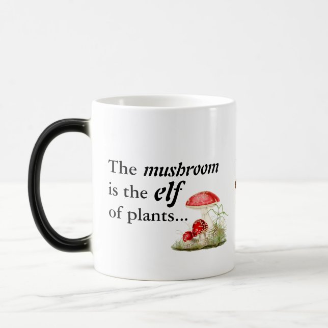 Emily Dickinson "Mushroom is the Elf of Pflanze" Verwandlungstasse (Links)