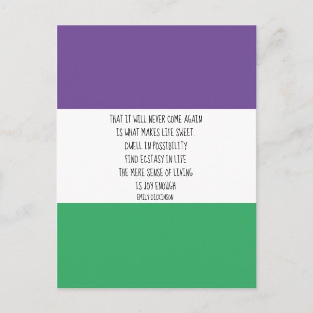 Emily Dickinson Quote Postcard Postkarte (Vorderseite)