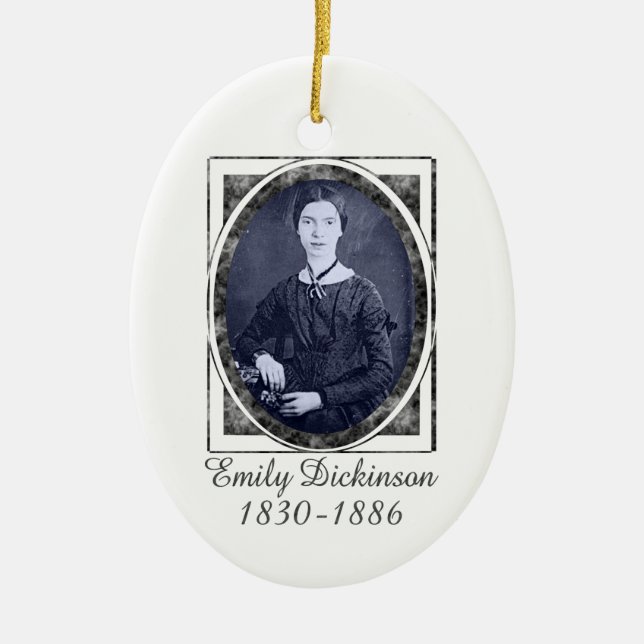 Emily Dickinson-Verzierung Keramik Ornament (Vorne)