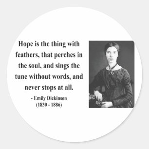 Emily Dickinson Zitat 1b Runder Aufkleber