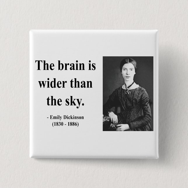 Emily Dickinson-Zitat 3b Button (Vorderseite)
