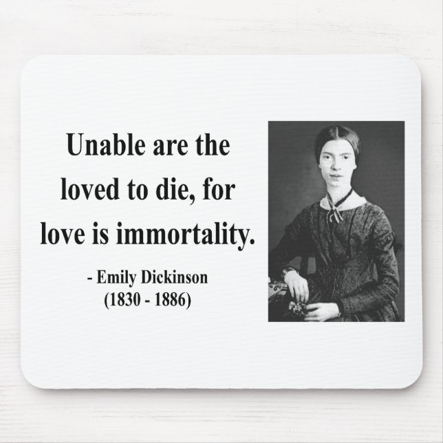 Emily Dickinson-Zitat 8b Mousepad (Vorne)