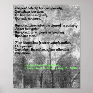 Emily Dickinson's Gedicht (Das Soul..) Poster