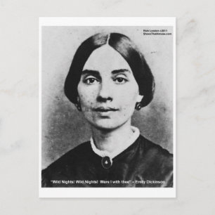 Emily Dicksinson Wilde Nächte Liebeszitat Geschenk Postkarte