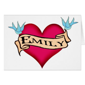 Emily - kundenspezifische Herz-Tätowierungs-T -