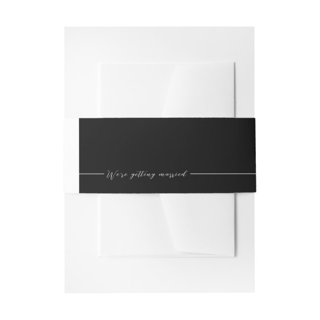 EMILY Modern Minimalistisch Monochrome Einladungsbanderole (Vorderseite Beispiel)
