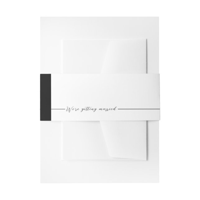EMILY Modern Minimalistisch Monochrome Einladungsbanderole (Vorderseite Beispiel)