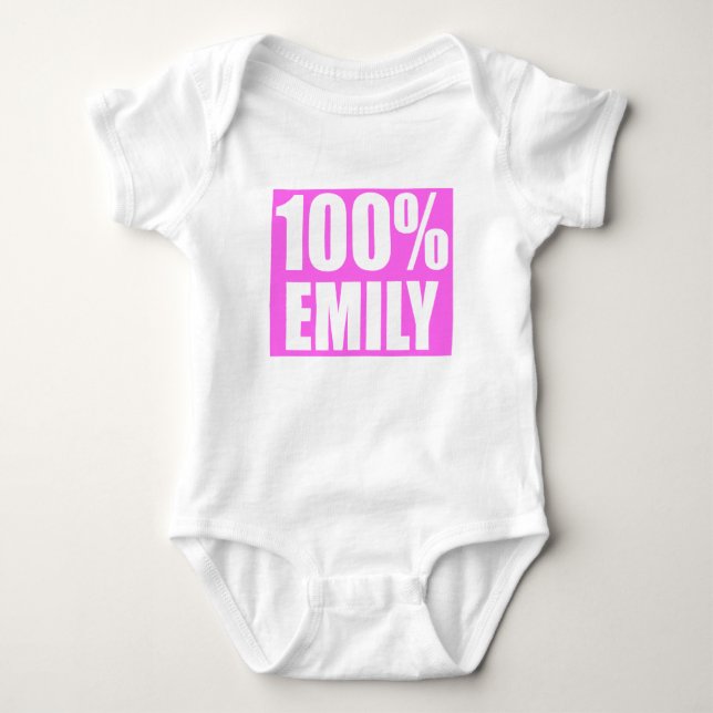 Emily name baby strampler (Vorderseite)