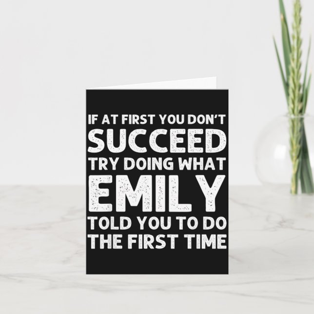 Emily Name D Birthday Funny Christmas Joke  Karte (Vorderseite)