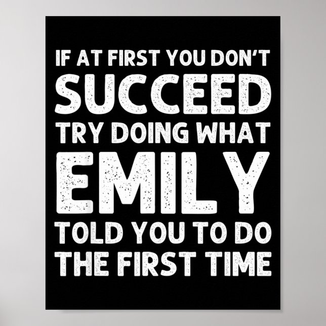 Emily Name D Birthday Funny Christmas Joke  Poster (Vorne)