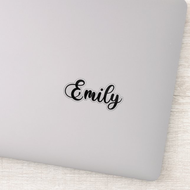 Emily Name - Handgeschriebene Kalligrafie Aufkleber (Detail)